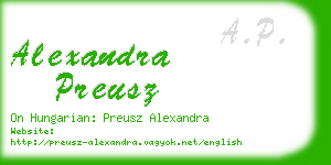 alexandra preusz business card